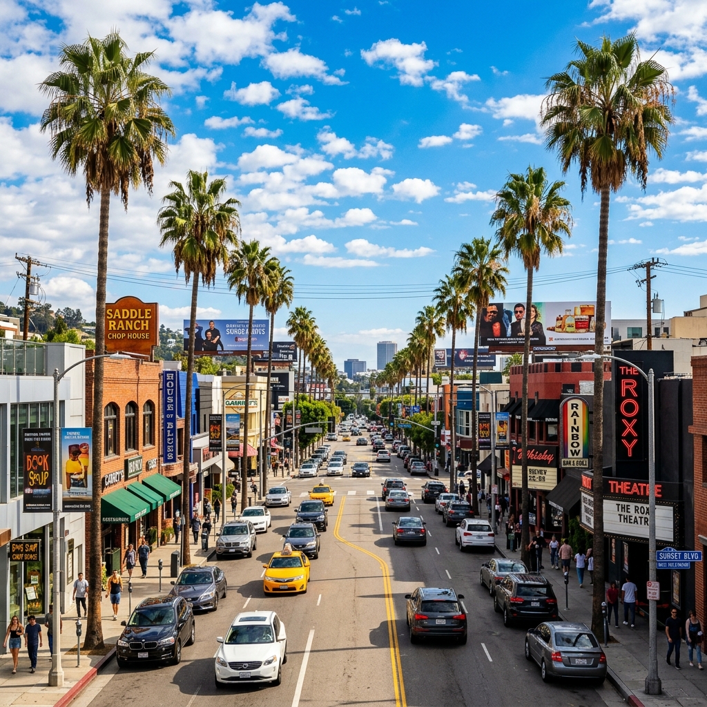 West Hollywood California Scenic View